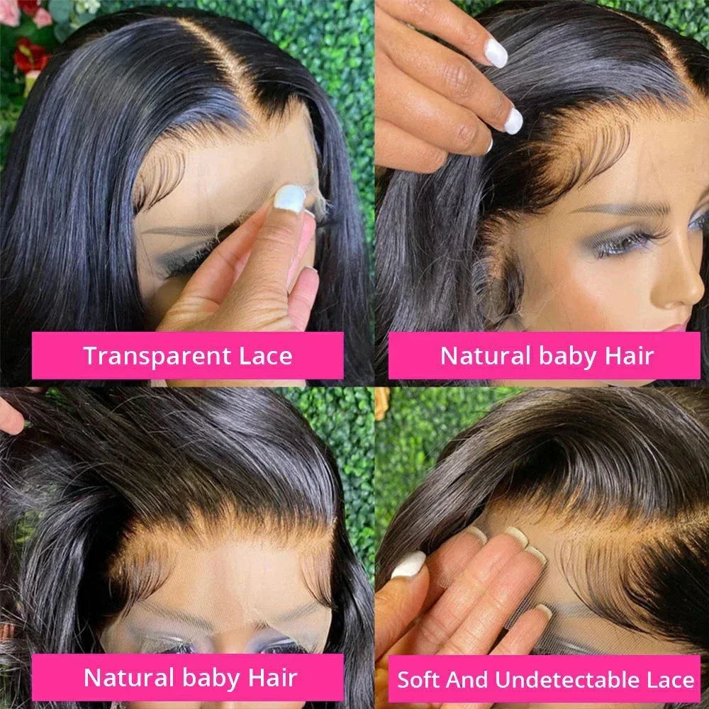 Body Wave Lace Front Wigs Human Hair 13x4 13x6 Transparent Lace Frontal Wig 180 Density Brazilian Lace Closure Wig Wholesale