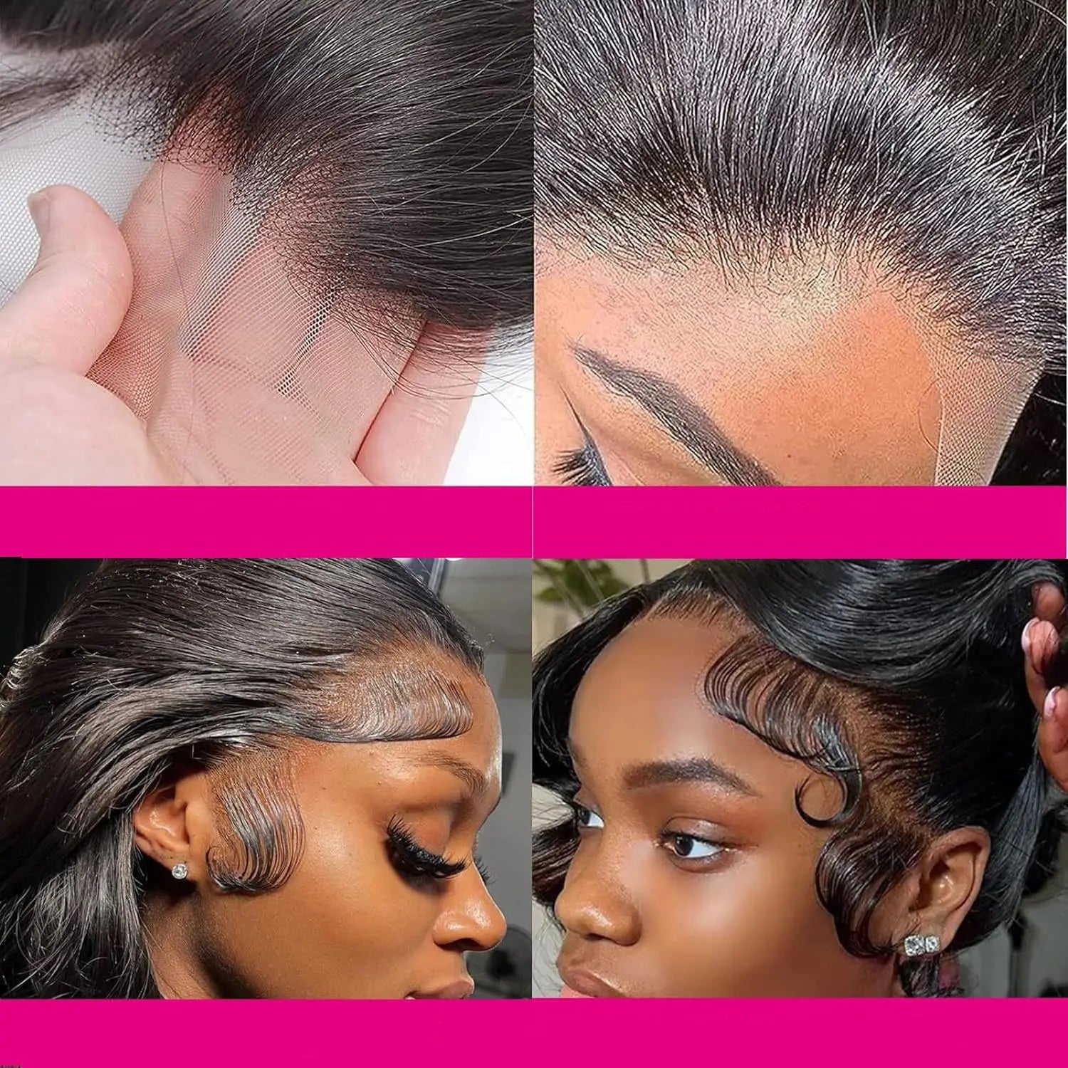 Body Wave Front Wigs Human Hair Pre Plucked 13x4 Lace Frontal Wigs Real Human Hair Wigs Natural 150% Density for Black Women