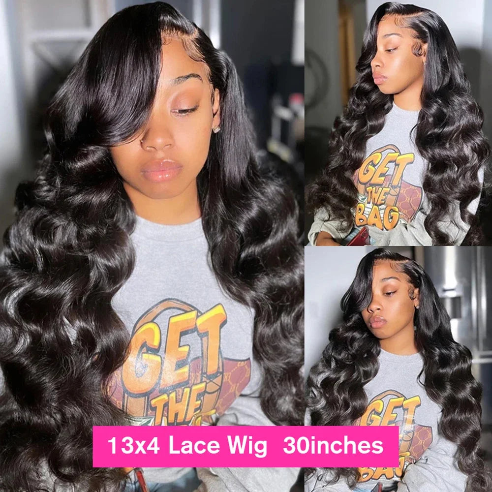 Body Wave Lace Front Human Hair Wigs 250 Density Brazilian Hair 13x5 Lace Frontal Wig For Black Women Pre Plucked With Baby Hair
