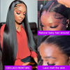 13x4 Lace Front Wigs Human Hair Pre Plucked with Baby Hair Transparent Straight Lace Frontal Wigs for Women Natural Black