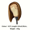 4/27 Honey Gold Highlighter Human Hair Bob Wig 13x4 Front Straight Bob Wig Human Hair Pre-drawn 180 Density wig 10-16 inches