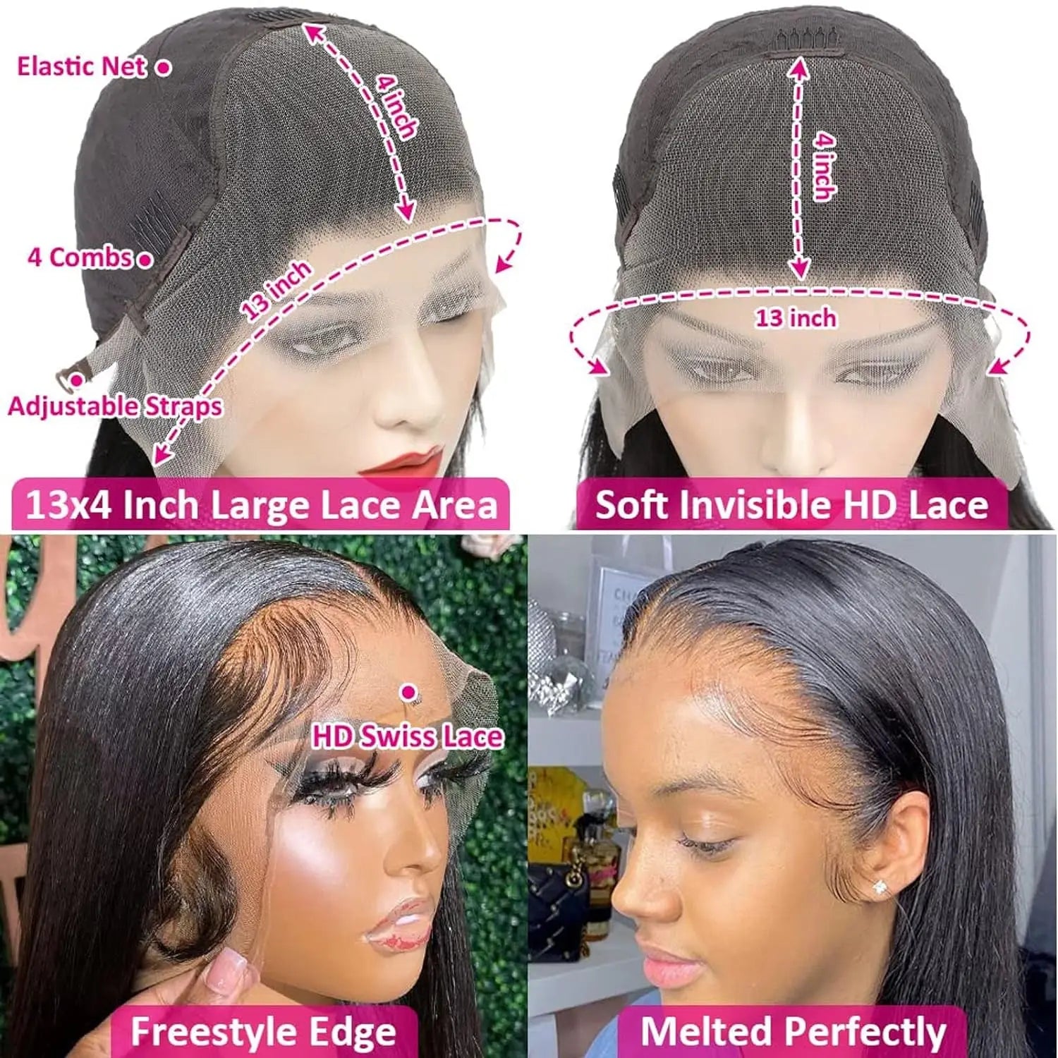 4/27 Honey Gold Highlighter Human Hair Bob Wig 13x4 Front Straight Bob Wig Human Hair Pre-drawn 180 Density wig 10-16 inches