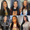 13x4 Lace Front Wigs Human Hair Pre Plucked with Baby Hair Transparent Straight Lace Frontal Wigs for Women Natural Black