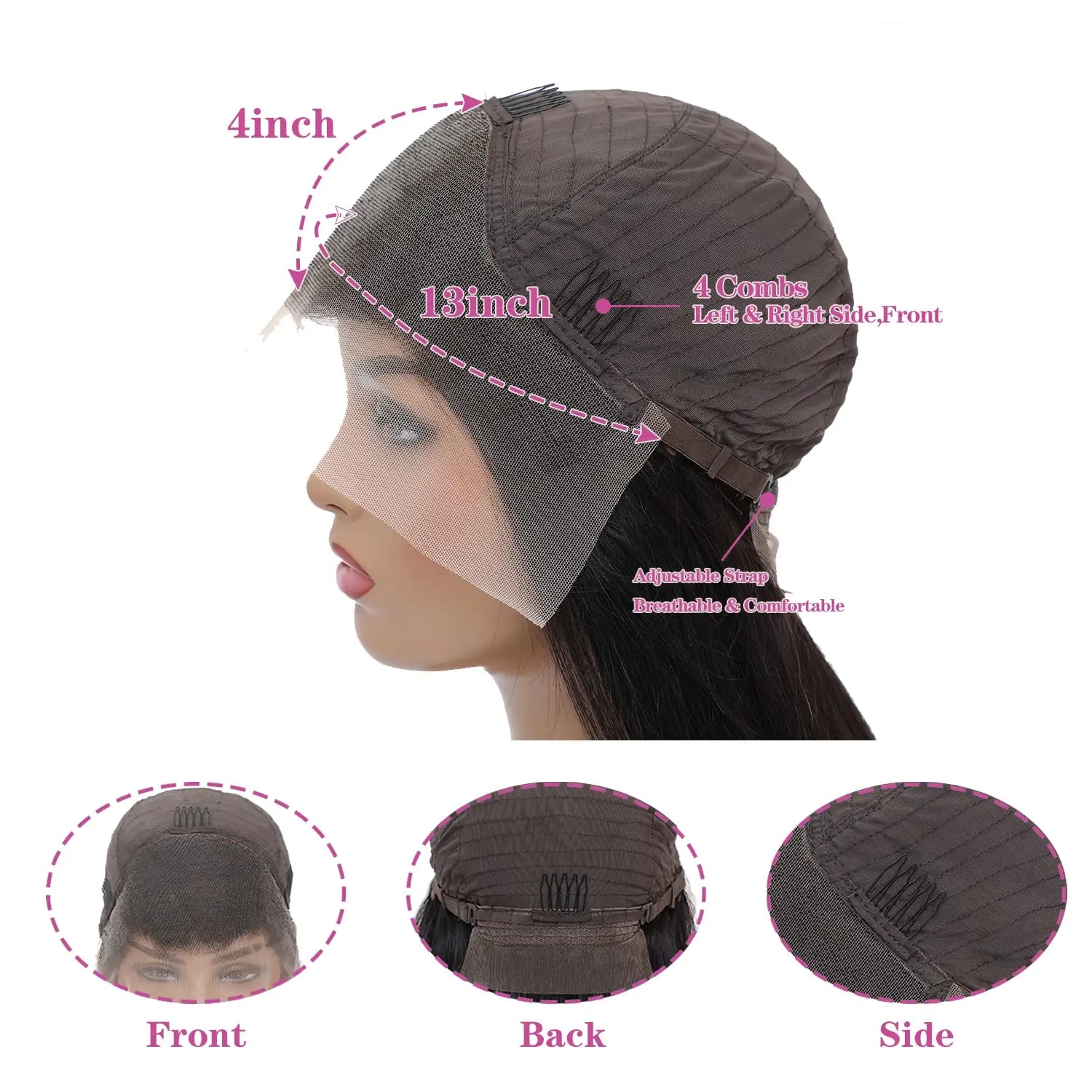 Body Wave Lace Front Wigs Human Hair 13x4 Lace Frontal Wig Pre Plucked with Baby Hair 150% Density  Wigs for Black Women