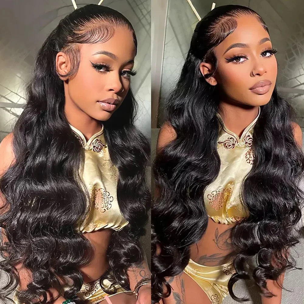 Body Wave Lace Front Human Hair Wigs 250 Density Brazilian Hair 13x5 Lace Frontal Wig For Black Women Pre Plucked With Baby Hair