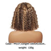 13x4 Lace Frontal P4/27 Honey Blonde Curly Bob Wig  Ombre Lace Front Bob Wigs Pre Plucked with Baby Hair Glueless Wigs for Women