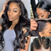 13x4 Lace Front Wavy Wig Body Wave Lace Front Wigs 150% Density Pre Plucked Black Wig Human Hair Wigs For Women