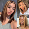 4/27 Honey Gold Highlighter Human Hair Bob Wig 13x4 Front Straight Bob Wig Human Hair Pre-drawn 180 Density wig 10-16 inches