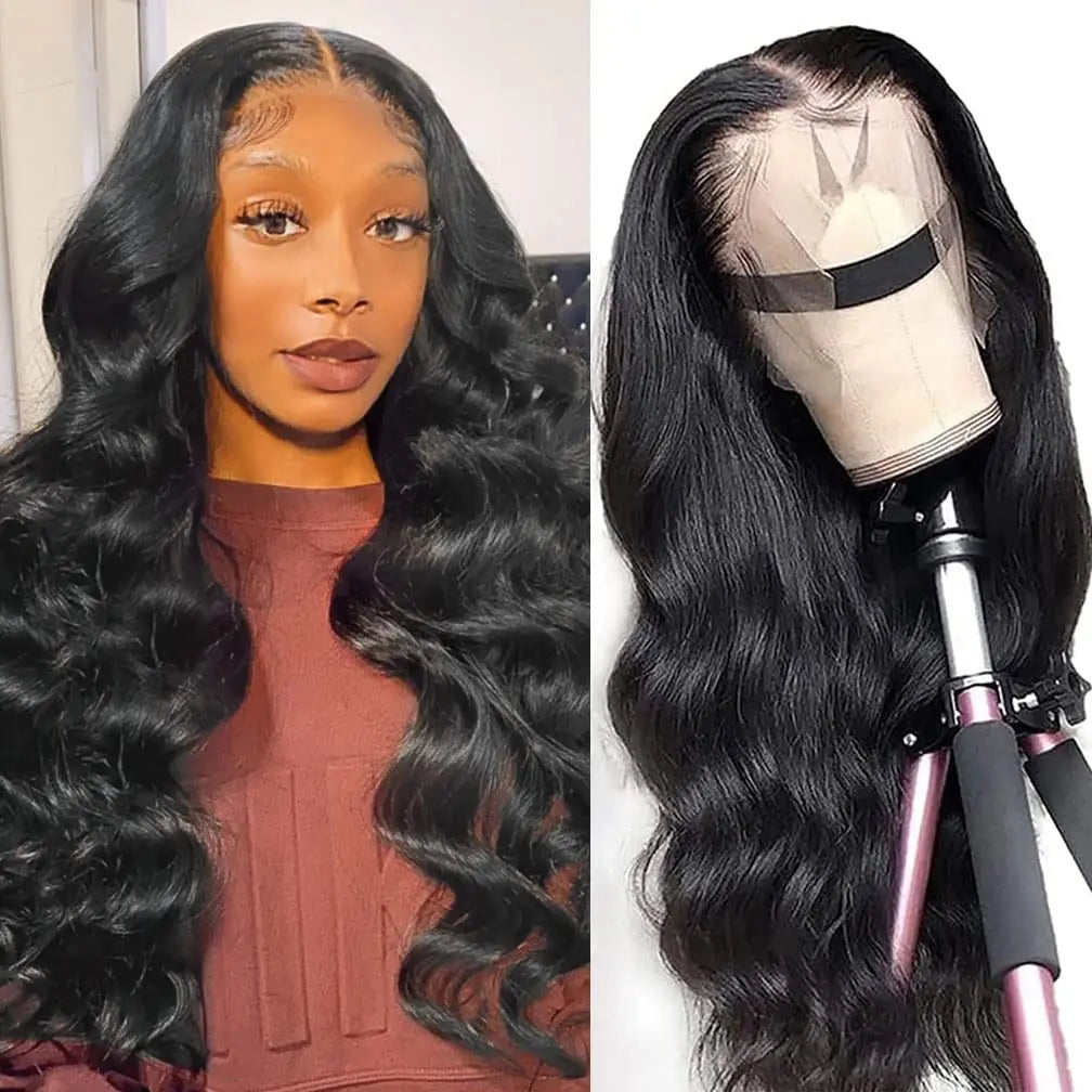 Body Wave Lace Front Wigs13x4 Transparent Lace Frontal Wig Pre Plucked with Baby Hair 150% Density Brazilian Wigs for Women
