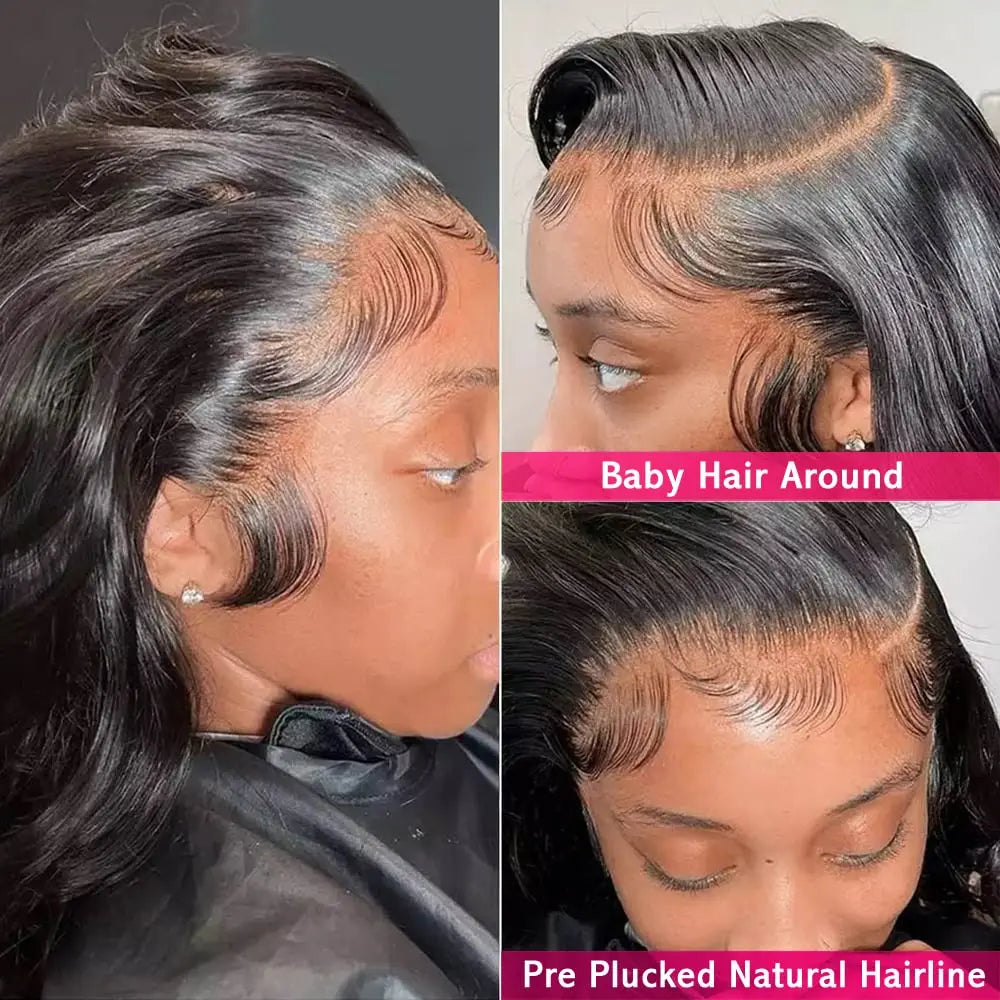 Body Wave Lace Front Wigs13x4 Transparent Lace Frontal Wig Pre Plucked with Baby Hair 150% Density Brazilian Wigs for Women