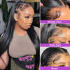 Straight Lace Front wig Human Hair Pre-painted Density 180% 13x4 HD Lace Front wig Brazilian Female Hair Black 22-30 inches