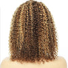 13x4 Lace Frontal P4/27 Honey Blonde Curly Bob Wig  Ombre Lace Front Bob Wigs Pre Plucked with Baby Hair Glueless Wigs for Women
