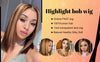 4/27 Honey Gold Highlighter Human Hair Bob Wig 13x4 Front Straight Bob Wig Human Hair Pre-drawn 180 Density wig 10-16 inches
