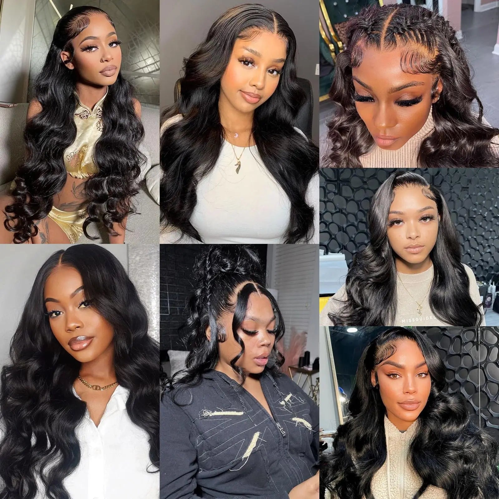 13x4 Lace Front Wavy Wig Body Wave Lace Front Wigs 150% Density Pre Plucked Black Wig Human Hair Wigs For Women