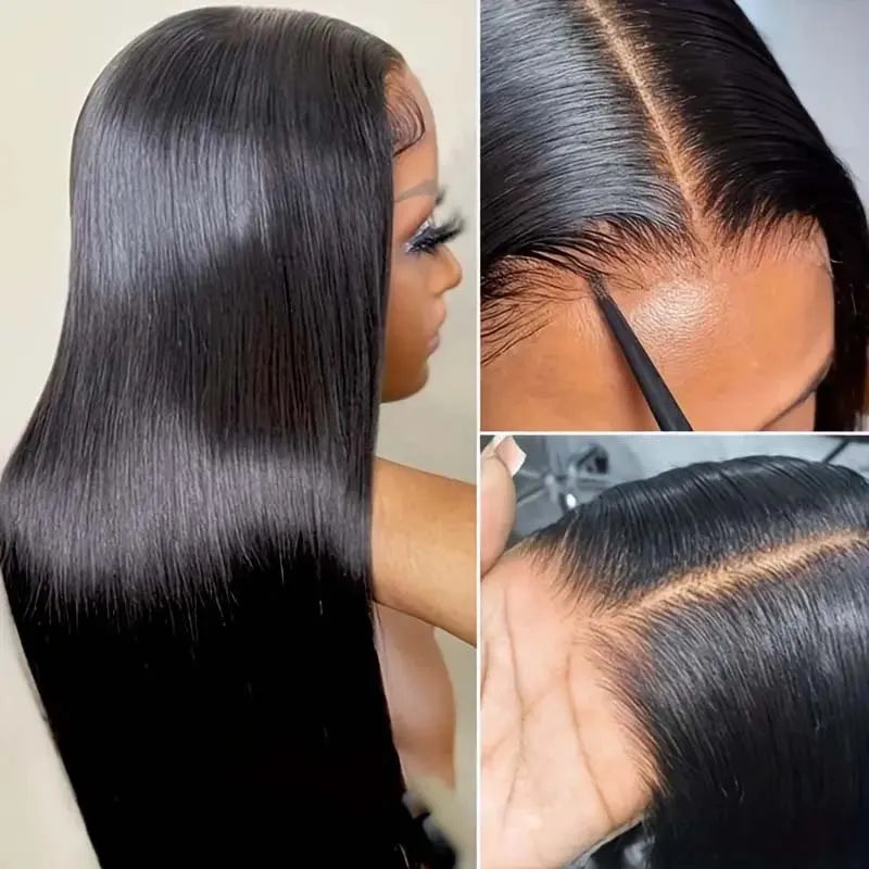 Straight Lace Front wig Human Hair Pre-painted Density 180% 13x4 HD Lace Front wig Brazilian Female Hair Black 22-30 inches