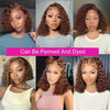 Brown Deep Wave Lace Front Wigs Human Hair #4 Color Curly Lace Frontal Wig For Women 13x4 Lace Front Brown Wig Human Hair