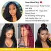 HD Transparent Deep Wave Frontal Wig 13x5/13x6 Curly Lace Front Human Hair Wigs For Women Wet And Wavy Water Closure Wig
