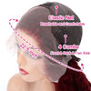 250 Density 30 40 Inch 99J Burgundy Deep Wave 13x4 Lace Front Human Hair Wig 13x6 Lace Frontal Red Curly Wigs Remy For Women